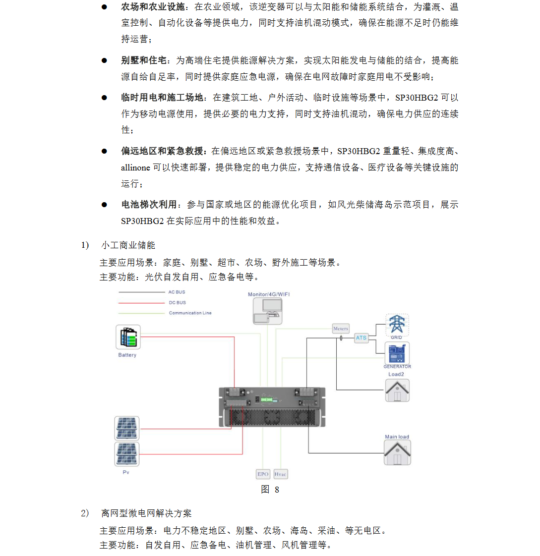 KHC-SP30HBG2微电网混合逆变器 第2代30KW风光储柴一体机 PCS模块